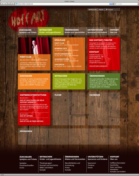 HoffART-Theater Die Startseite der neuen Website des HoffART-Theaters