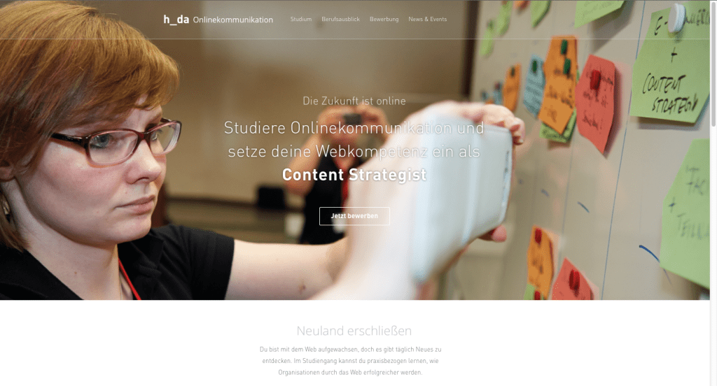 Webesite Onlinekommunikation