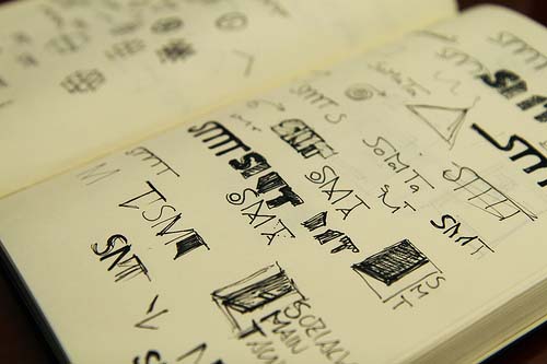 Logo-Entwicklung auf gutem altem Papier. (Foto: CC-Team)